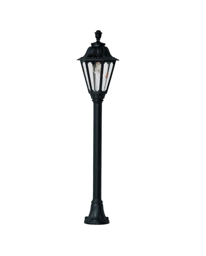 Vrtna podna svjetiljka MIZAR/RUT BLACK CLEAR E27 FILAMENT LED 6,5W 2700K