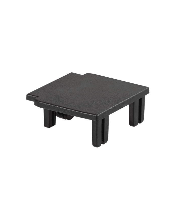 End cap for 6-wire track — black