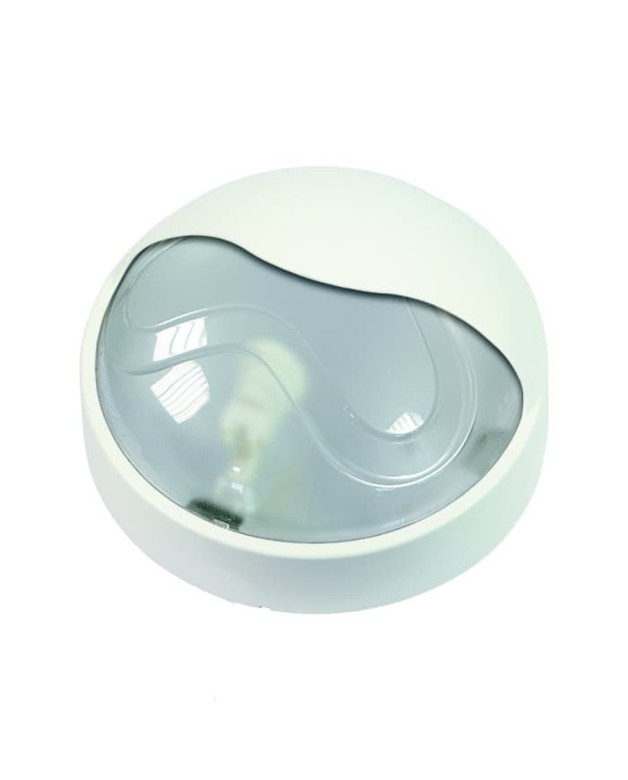 Okrogla stenska svetilka 62750-C bela MAXI IP65 E-27 100W PC