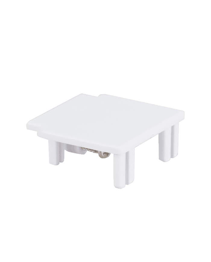 End cap for 6-wire track — white