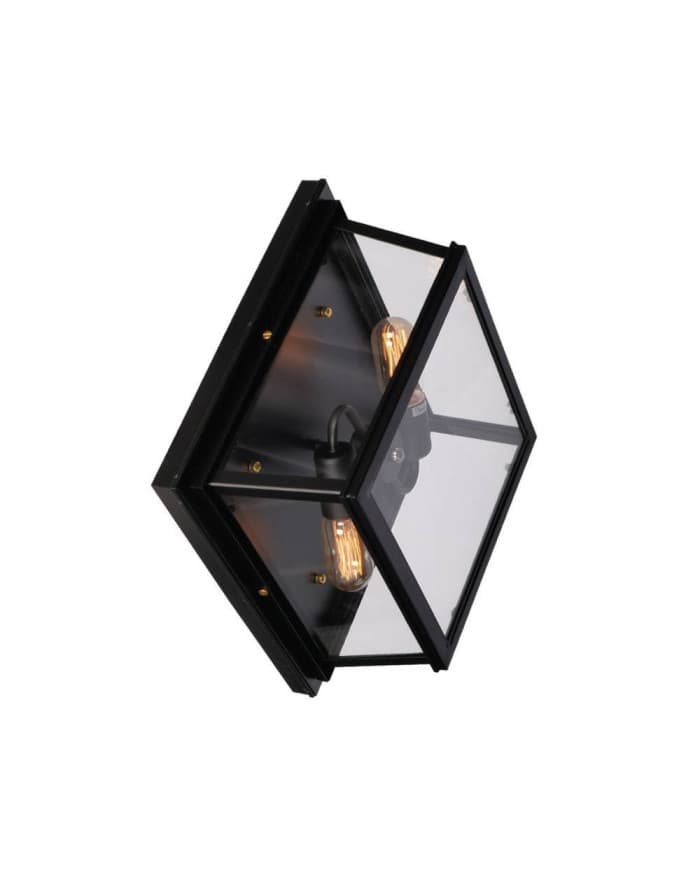 Moderna zidna svj. LOFT146-W MATTE BLACK+CLEAR L170*W119*H400mm