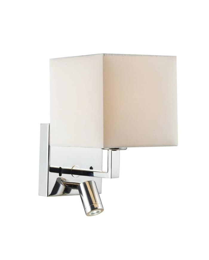 Zidna svjetiljka DHL0021 chrome E27+1*3W LED 3000K, on/off prekidači