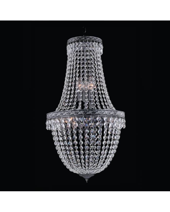 Kristalni luster 810/fi400*H750 6L Antique Silver