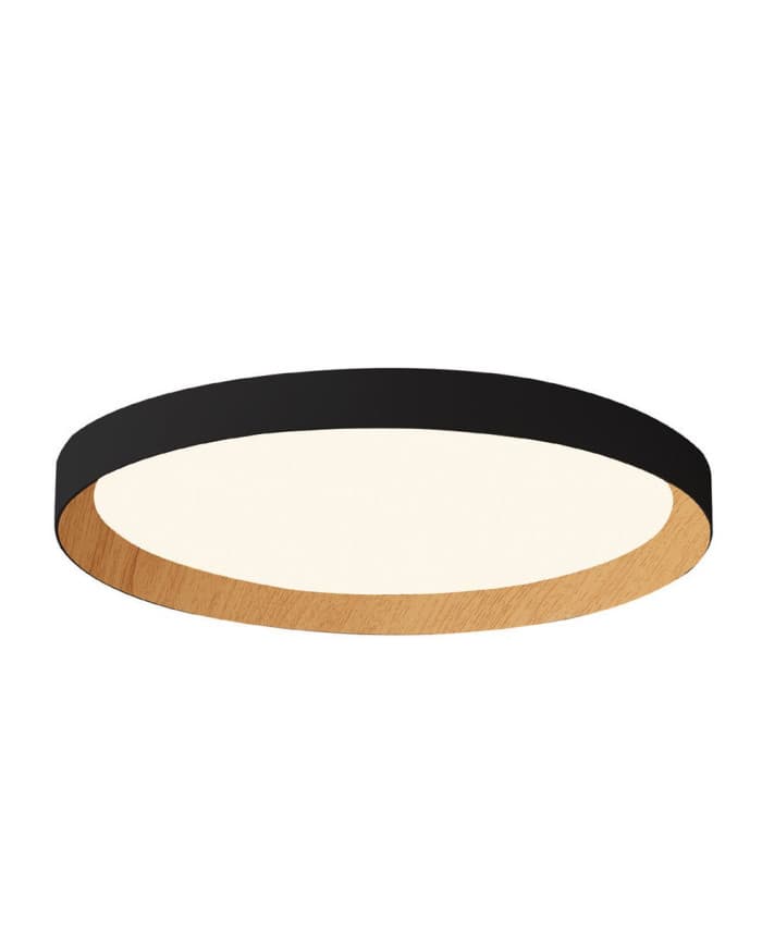 LED plafonjera LEGNO-C-530/40 BLACK/WOOD 3000K FI 530*70