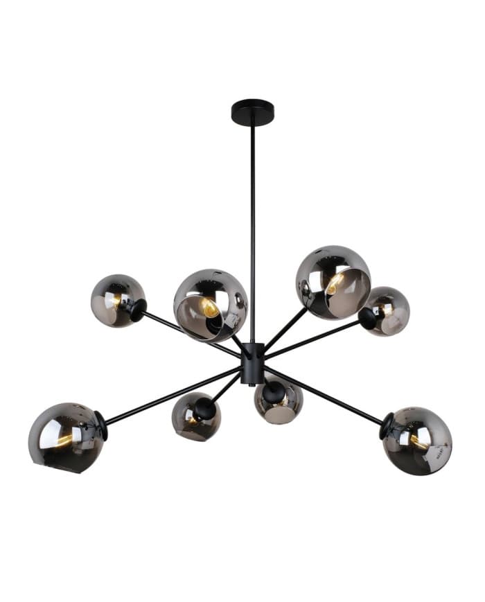 Visilica AF8081-8 Black+Smoky Grey D1060*H1050mm-8*E-27