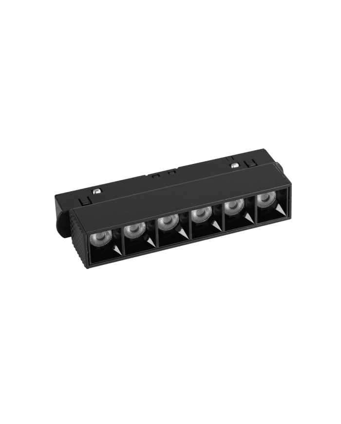 Magnetna tračna svjetiljka LED-S20A06-S 48 V DC 6 W 3000 K 400 lm 38° — crna