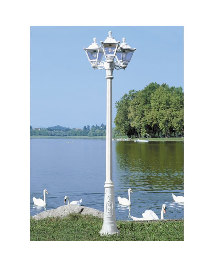 Vrtna podna svjetiljka RICU BISSO/GOLIA 3L WHITE CLEAR E27 FILAMENT LED 6,5W 2700K