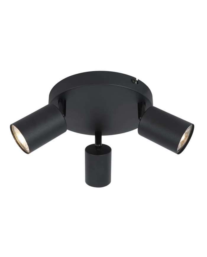 Zidni/stropni reflektor SL ROTO3 R black metal base 3*GU10