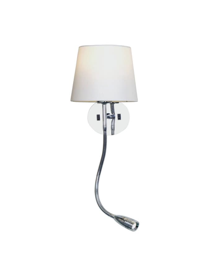 Stenska svetilka DHL0017 krom E27+1*3W LED 3000K, on/off stikala