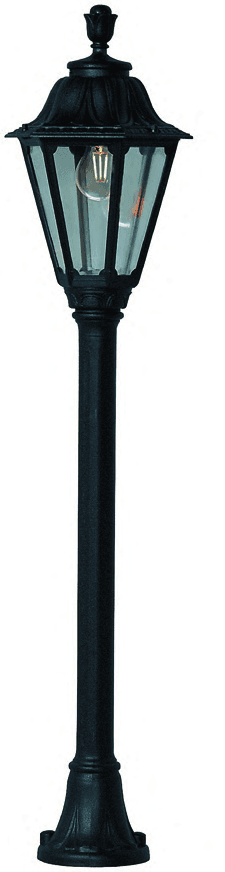 Vrtna podna svjetiljka MIZAR/RUT BLACK CLEAR E27
