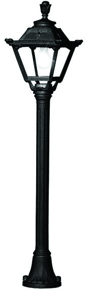 Vrtna podna svjetiljka MIZAR/GOLIA BLACK CLEAR E27