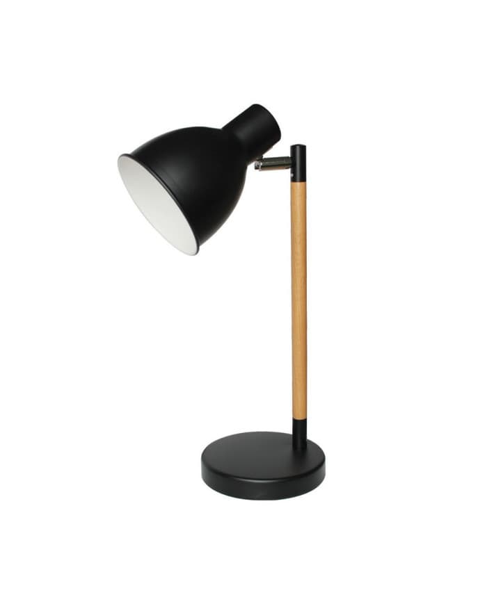 Stolna svjetiljka školska HD1707 E27 11W, MATT BLACK+WOOD