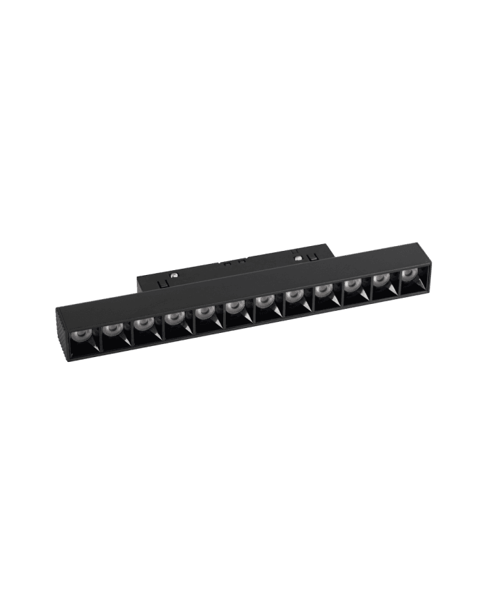 Magnetna tračna svjetiljka LED-S20A12-S 48 V DC 12 W 3000 K 800 lm 38° — crna