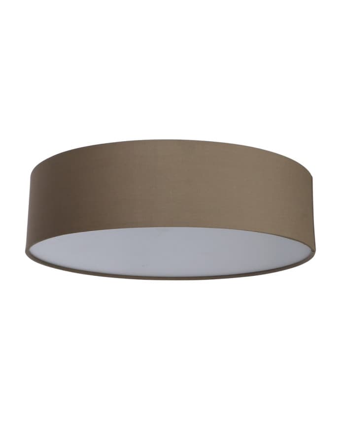 Plafonjera CFR3810 BROWN fabric shade, with white diffuser 2*E27, D38*10
