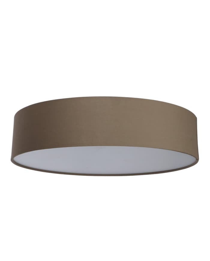 Plafonjera CFR5010 BROWN fabric shade, with white diffuser 3*E27, D50*10