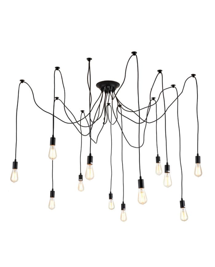 Moderna visilica LOFT170-12 MB 12lights each 2m PVC cable