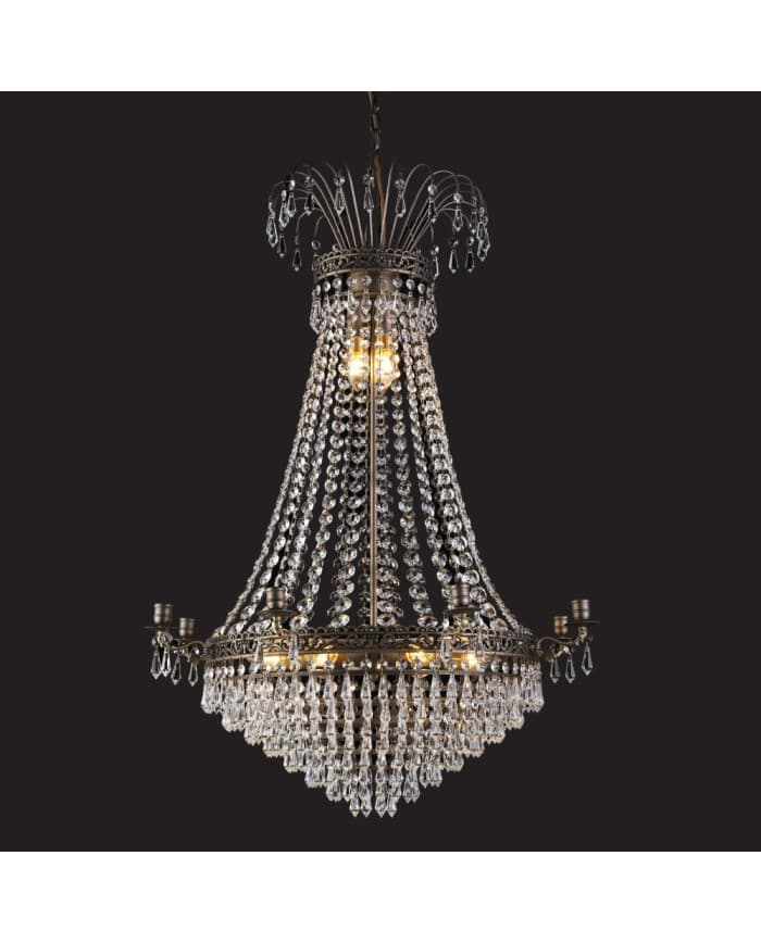 Kristalni luster 885/fi885*H860 9L Antique brass
