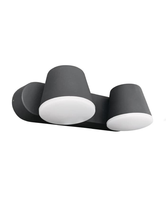 Zidna svetilka LF-372212A-2 SIVA 2*6W 220-240V IP54 3000K