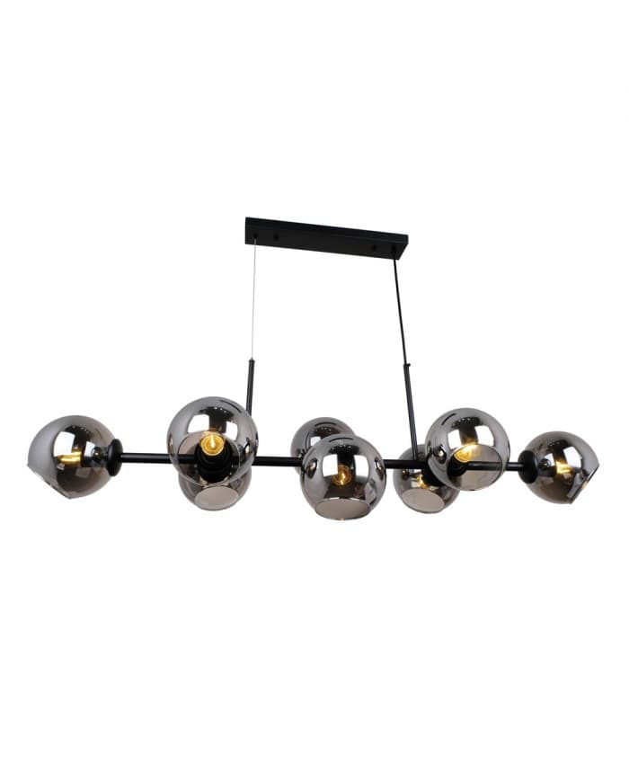 Visilica AF8006 Black+Smoky Grey L960*H360mm-8*E-27