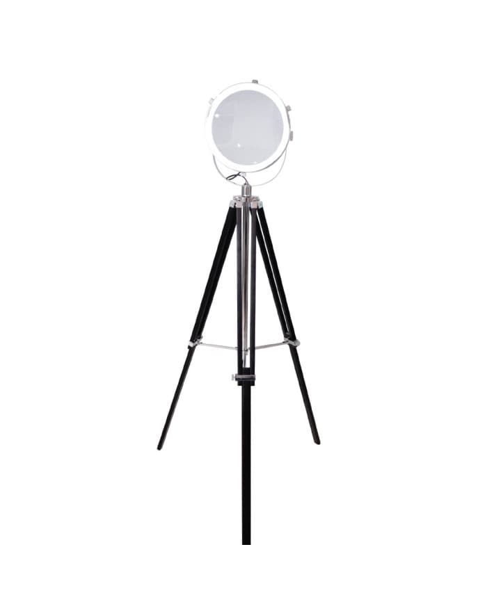 Podna svjetiljka E27 CI-S6001-11 BLACK WOOD/CHROME fi50*150cm