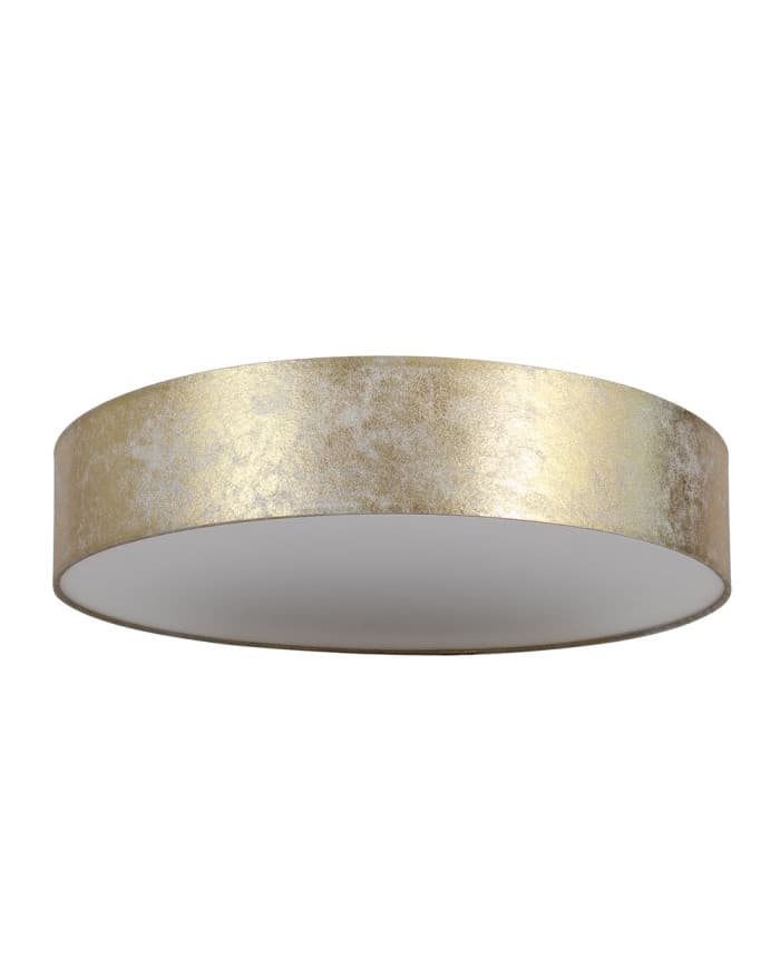 Plafonjera CFR5010 GOLD fabric shade, with white diffuser 3*E27, D50*10