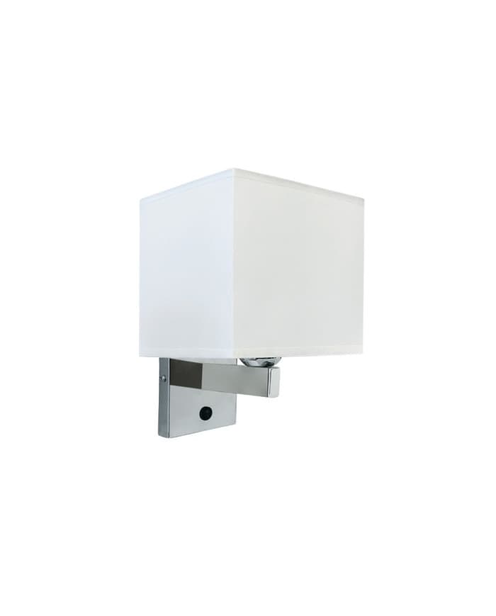 Zidna svjetiljka LOFT103W chrome + beige fabric W200*D180*H260 + switch