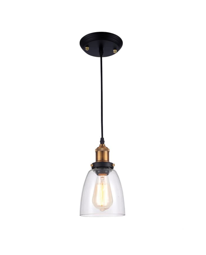 Pendant light LOFT136 CLEAR+Antique Brass D140*H240mm