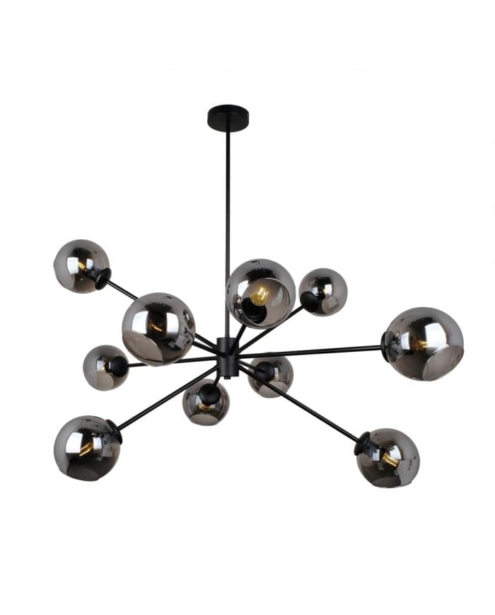 Visilica AF8081-10 Black+Smoky Grey D1200*H1150mm-8*E-27