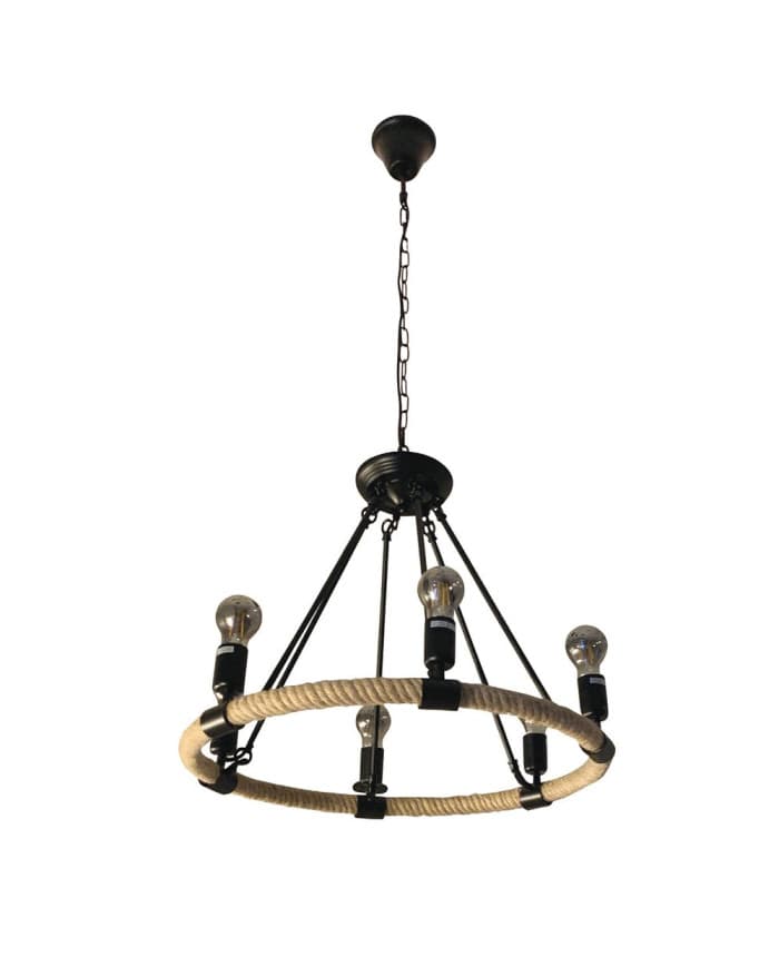 Pendant light LOFT186-6 black/brown D600mm, 90cm chain (MD40168-6)