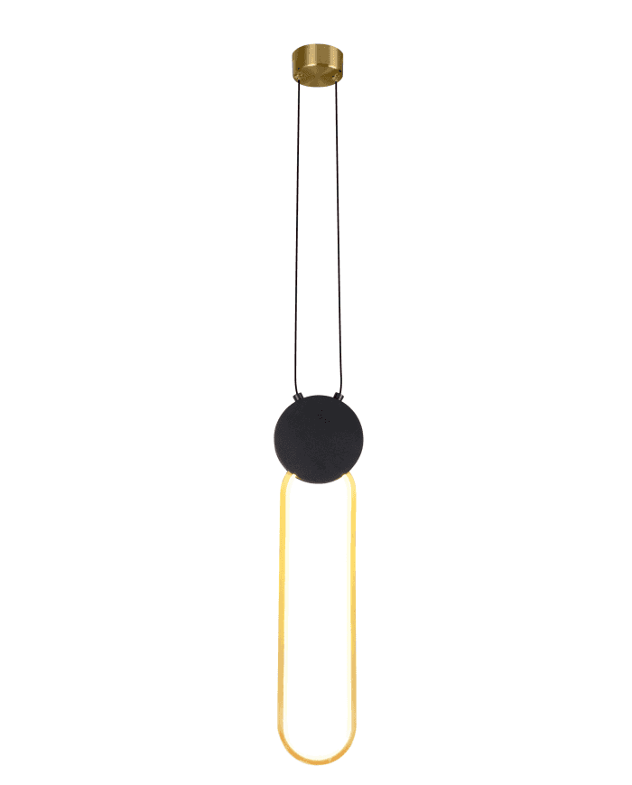 Visilica AL6001 BLACK/BRASS 12W 3000K 120X480, 1,2 PVC CABLE