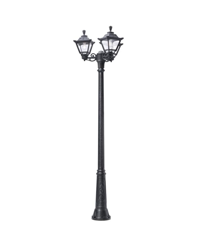 Vrtna podna svjetiljka RICU BISSO/GOLIA 3L BLACK CLEAR E27 FILAMENT LED 6,5W 2700K