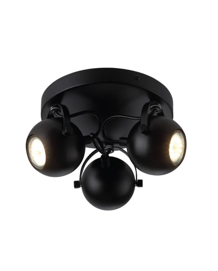 Stropni reflektor C10129-3 MATT BLACK 3*GU10