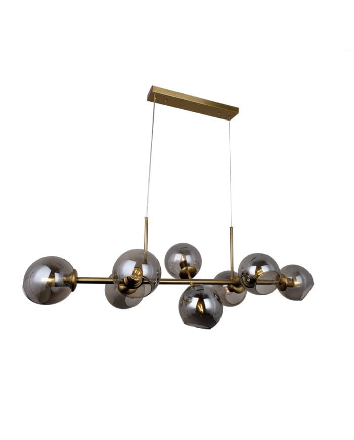 Visilica AF8006 Brass+Smoky Grey L960*H360mm-8*E-27