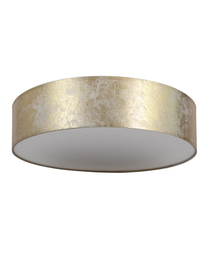 Plafonjera CFR3810 GOLD fabric shade, with white diffuser 2*E27, D38*10