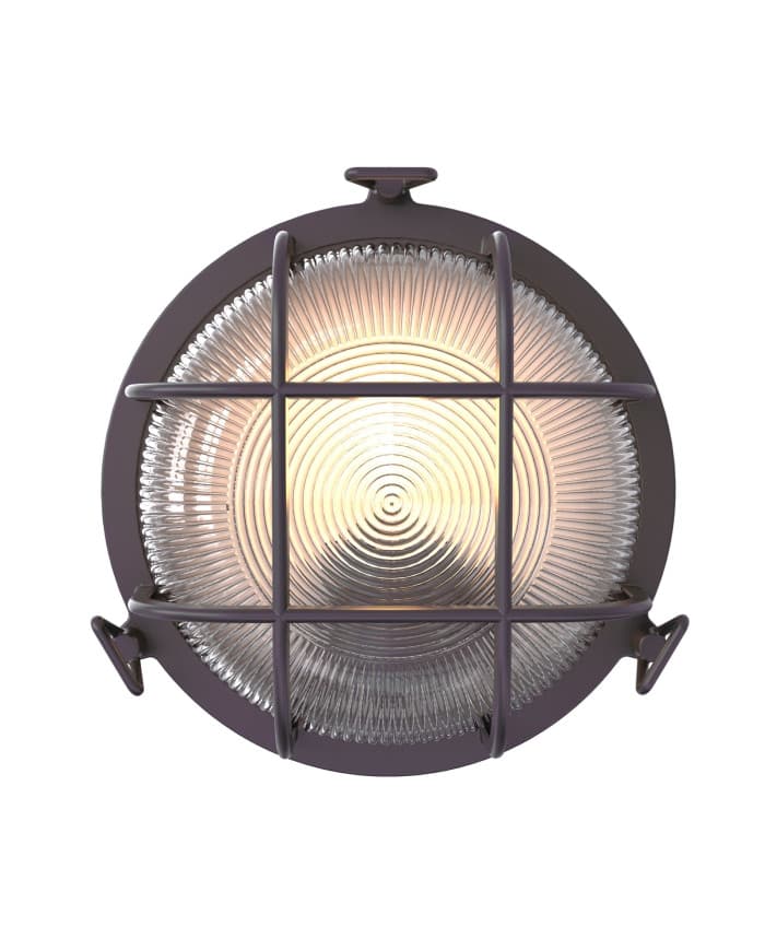 Zidna / stropna svjetiljka UH1041-6184 TORTO - ROUND BULKHEAD E27 IP44 RUSTY BROWN fi209x90
