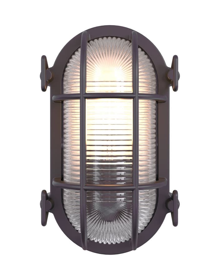 Zidna svjetiljka UH1041-6185 TORTO - OVAL BULKHEAD E27 IP44 RUSTY BROWN 122x200x90