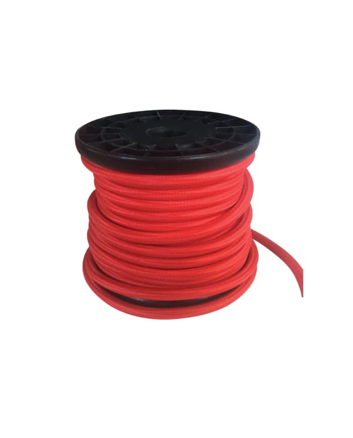 Vodič dekorativni Fabric 2*0,75mm2 10m Red