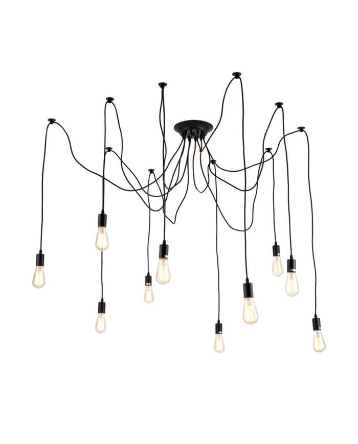 Moderna visilica LOFT170-10 MB 10lights each 2m PVC cable
