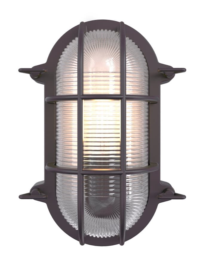 Zidna svjetiljka UH1041-6121 TORTO - OVAL BULKHEAD E27 IP44 RUSTY BROWN 160x250x106