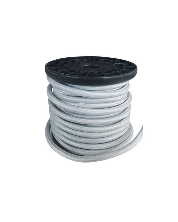 Vodič dekorativni Fabric 2*0,75mm2 10m Silver Grey