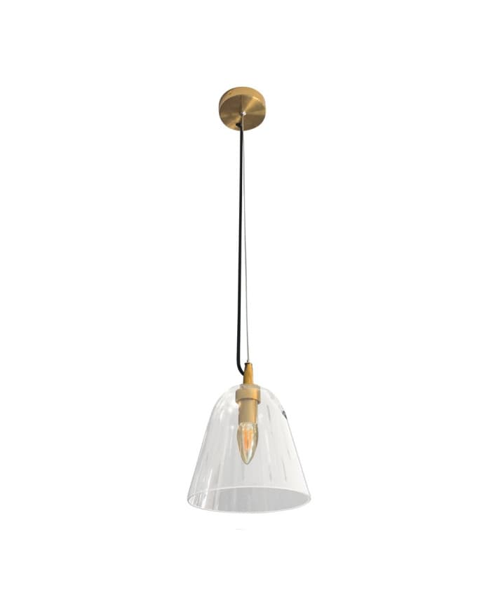 Visilica LOFT401 BRASS+CLEAR GLASS D180*H170mm