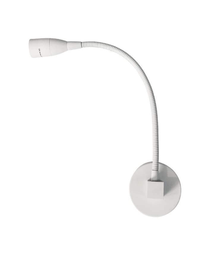 Stenska svetilka DRL0009 3W 3000K vrtljivo on/off stikalo mat bela