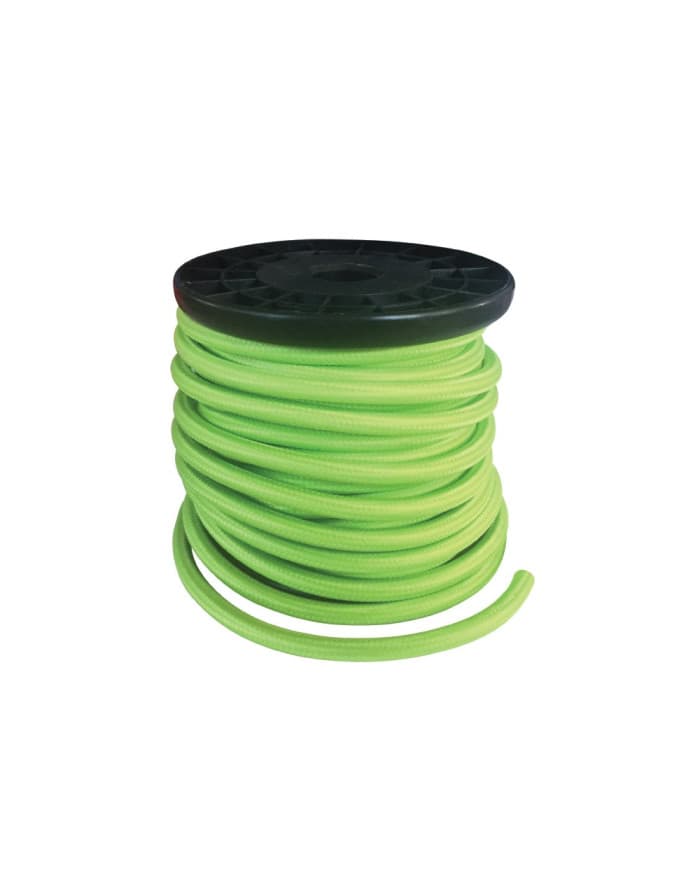 Vodič dekorativni Fabric 2*0,75mm2 10m Green