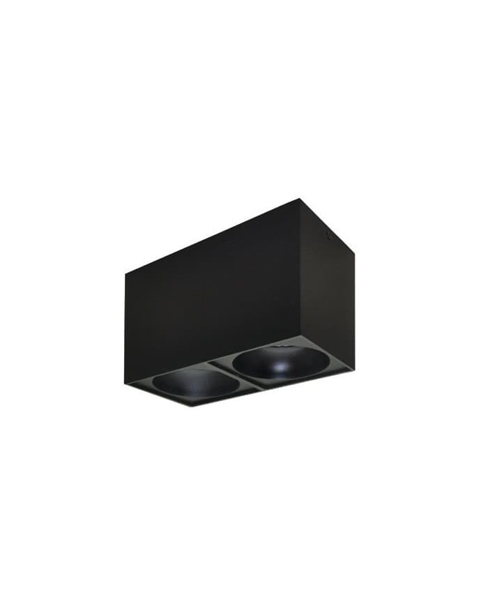 Halogena nadgradbena RETTANGOLARE DOPPIO R+130/96X2 ALU BK