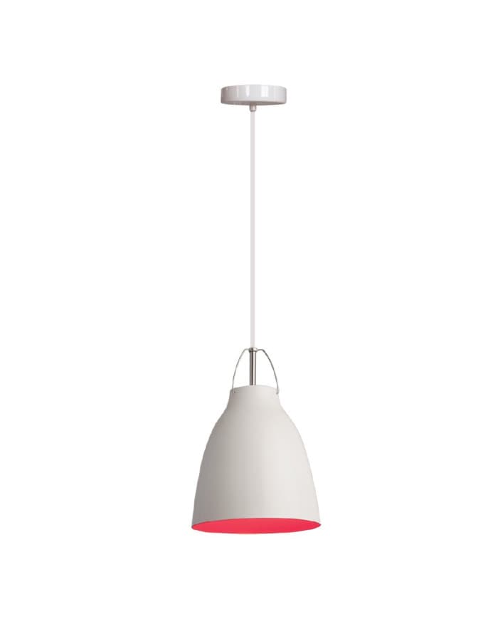 Moderna visilica PD69-1B WHITE/RED inside fi40xH55, E27, 60W