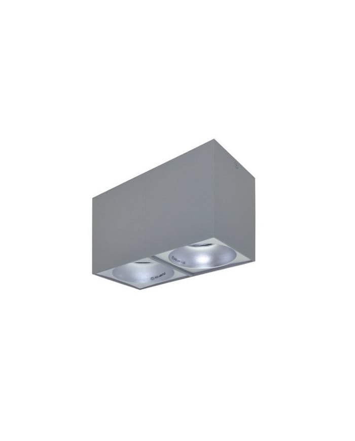 Halogena nadgradbena RETTANGOLARE DOPPIO R+130/96X2 ALU SILVER