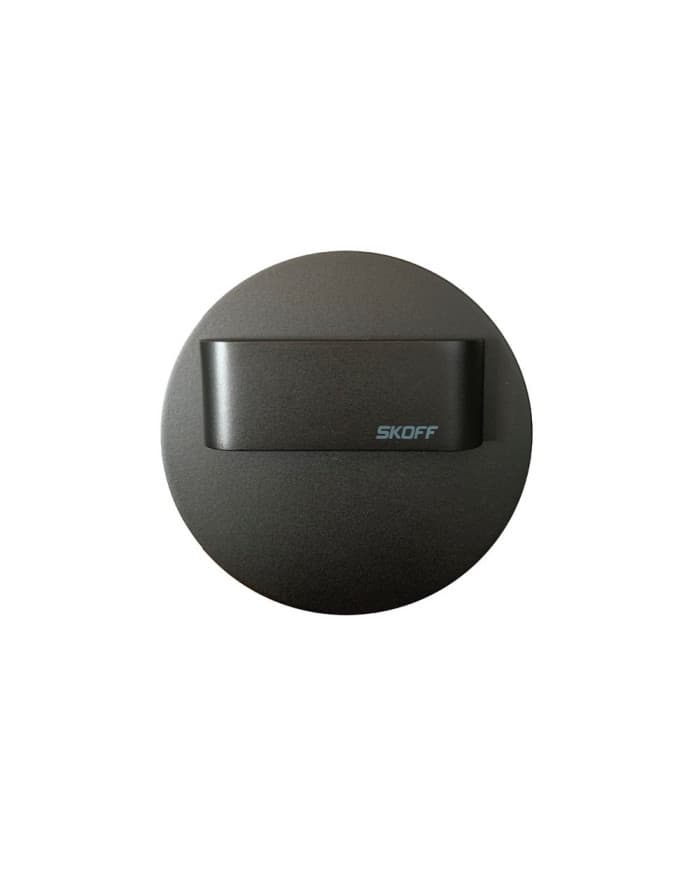 Recessed wall luminaire Rueda Short IP66 Black 3000K 0.8W