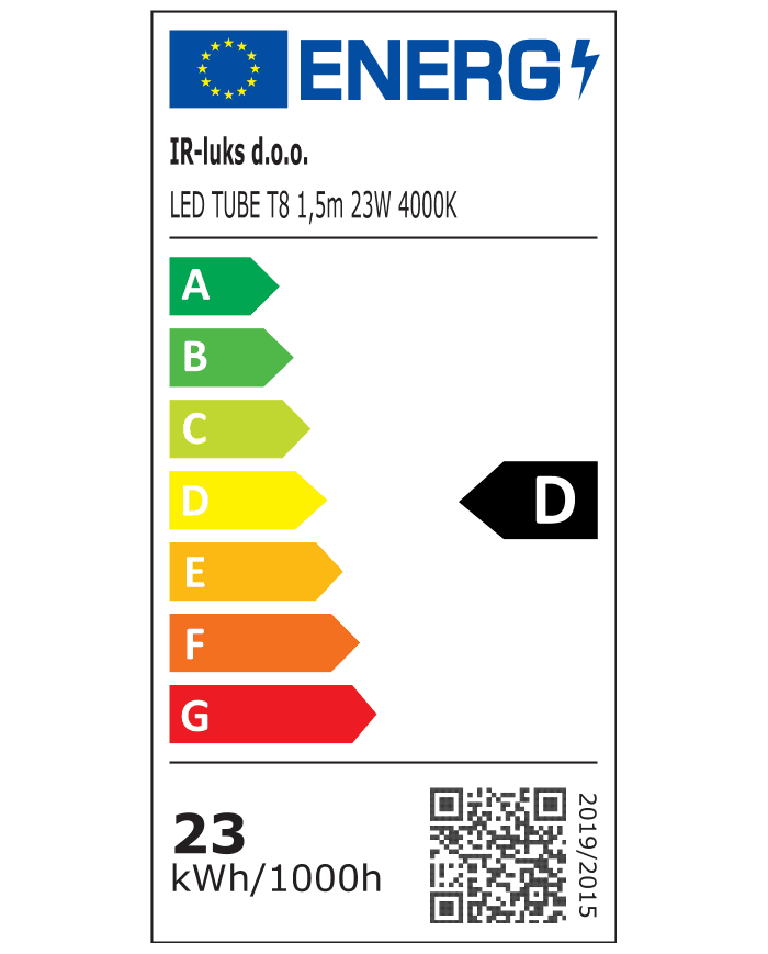 LED cijev LED TUBE T8 1,5M 23W 4000K 140LM/W PF0,9