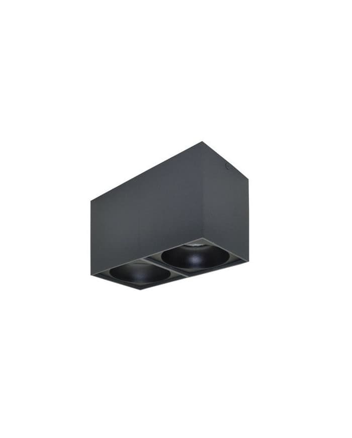 Halogena nadgradbena RETTANGOLARE DOPPIO R+130/96X2 ALU DARK GREY
