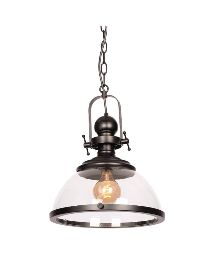 Visilica LOFT358 MATTE BLACK+CLEAR D340*H420mm